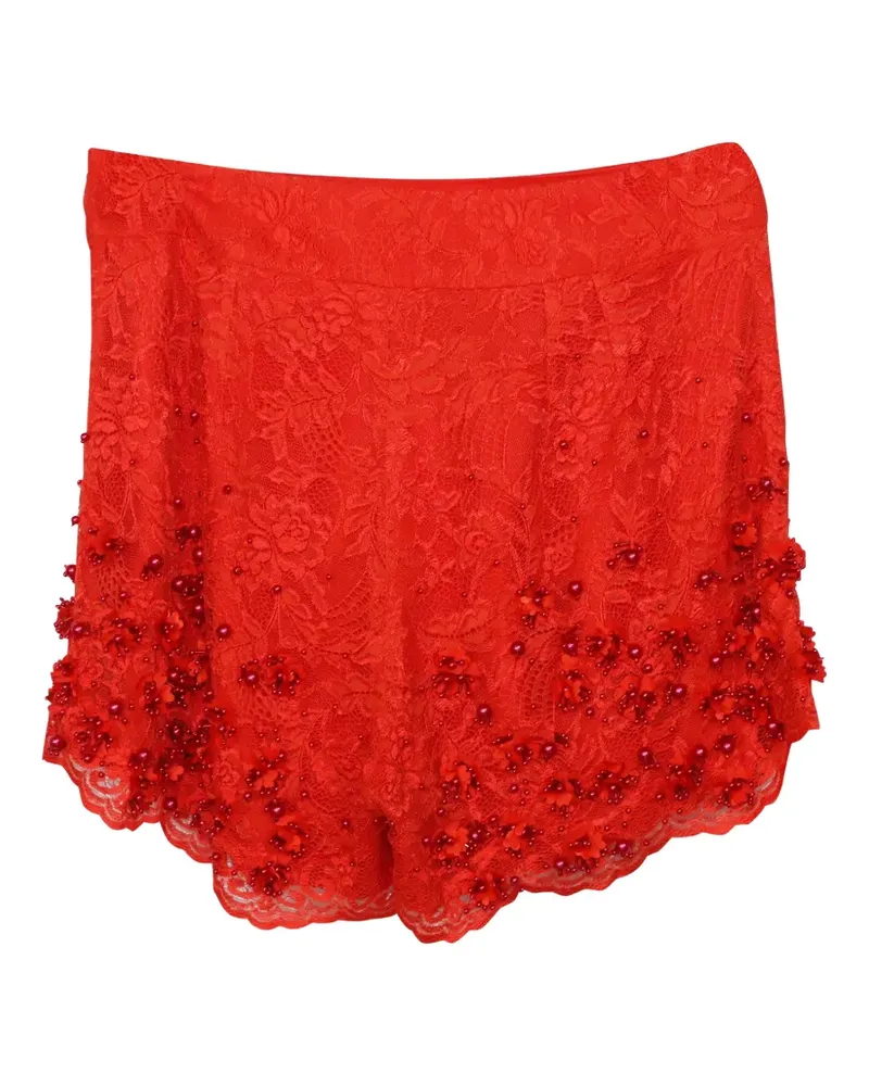 Jenny Packham floral-lace shorts - Rot Rot