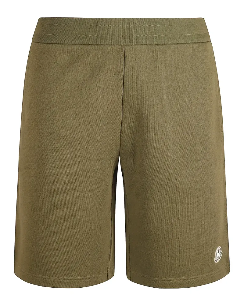 Moncler x Mercedes-Benz logo-patch shorts - Grün Grün