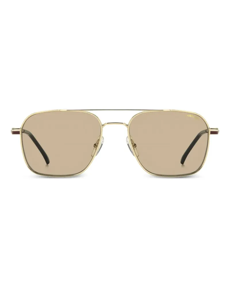 Carrera Eckige Sonnenbrille mit Doppelsteg - Gold Gold