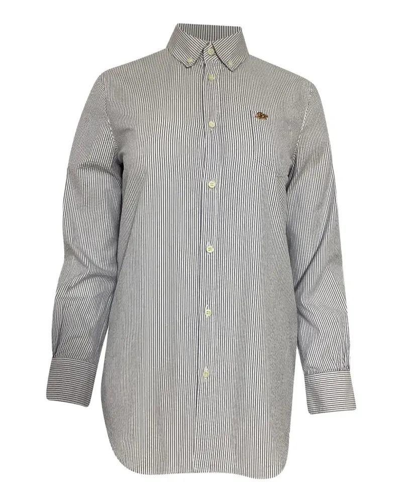 Dsquared2 logo-detail striped long-sleeve shirt - Weiß Weiß