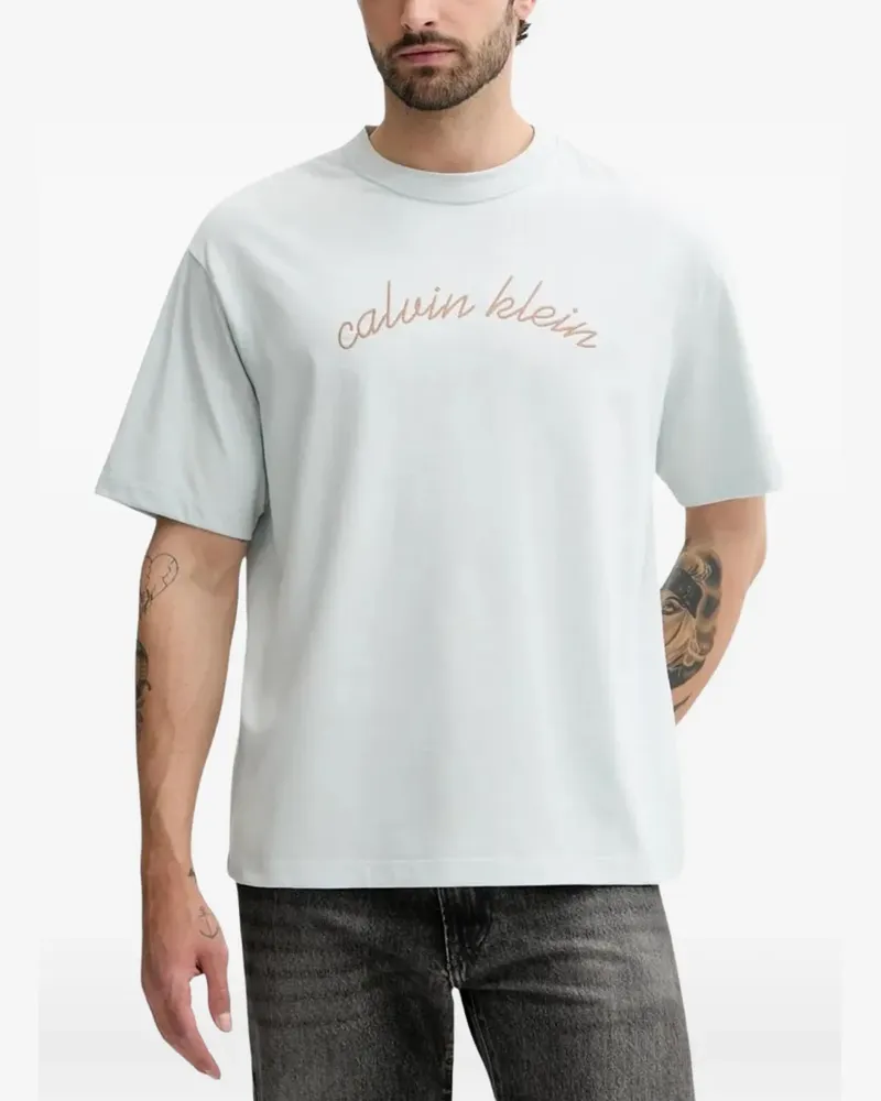 Calvin Klein logo-print T-shirt - Blau Blau