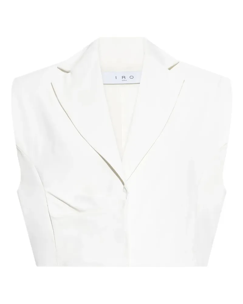 IRO Cropped-Jacke mit Rundhalsausschnitt - Weiß Weiß