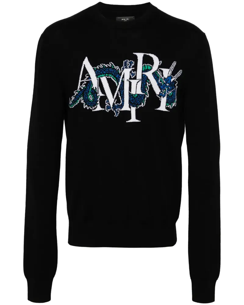 Amiri Pullover aus Logo-Jacquard - Schwarz Schwarz