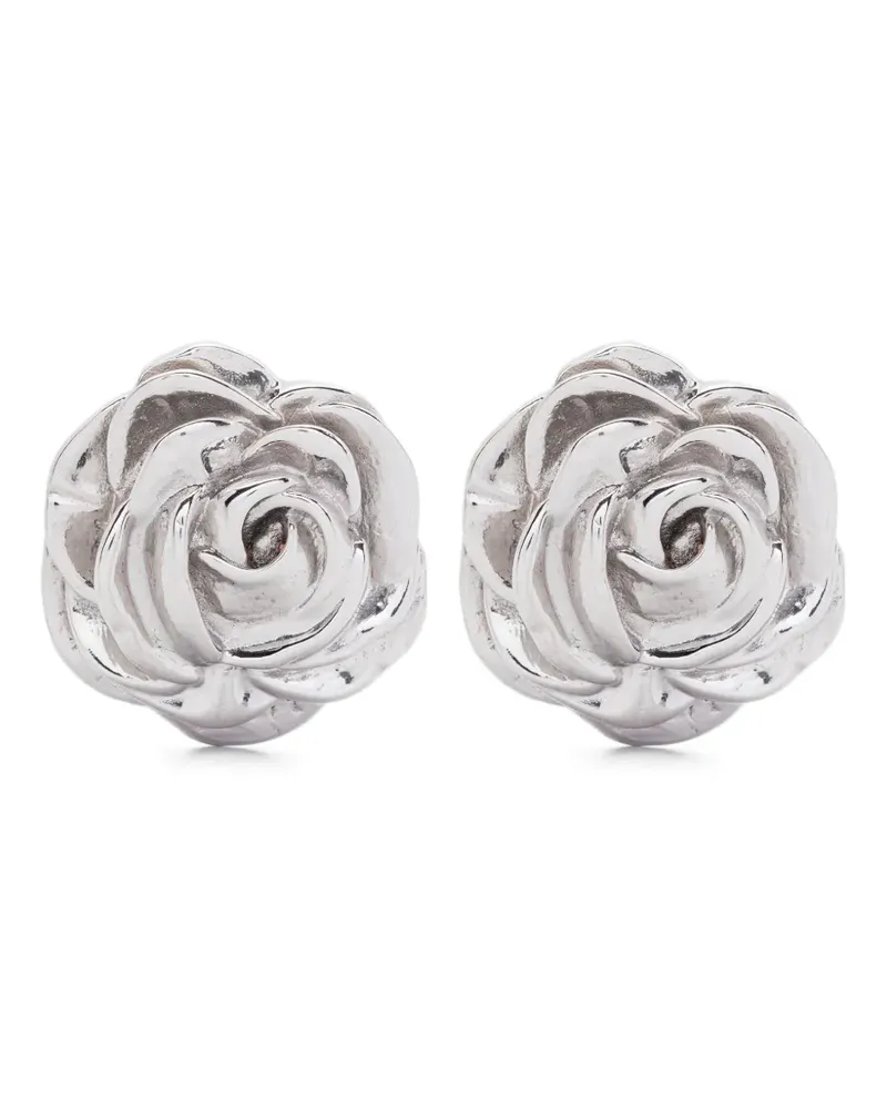 Magda Butrym Ohrringe mit Rose - Silber Silber