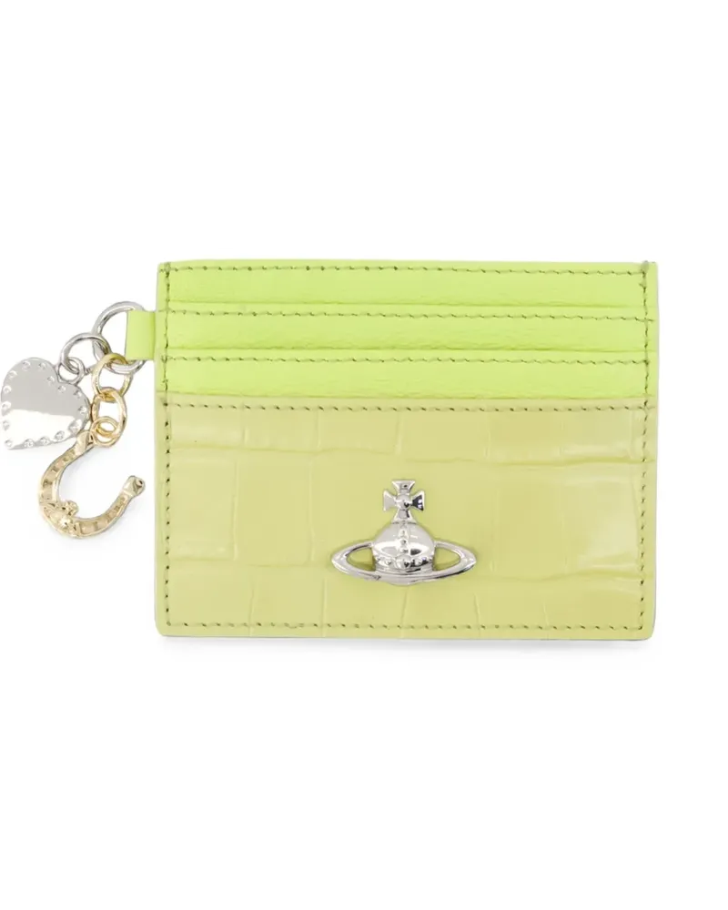 Vivienne Westwood charms croc-effect leather card holder - Grün Grün