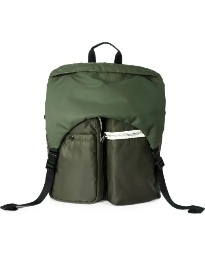 Sacai Utility zip-pockets backpack - Grün Grün