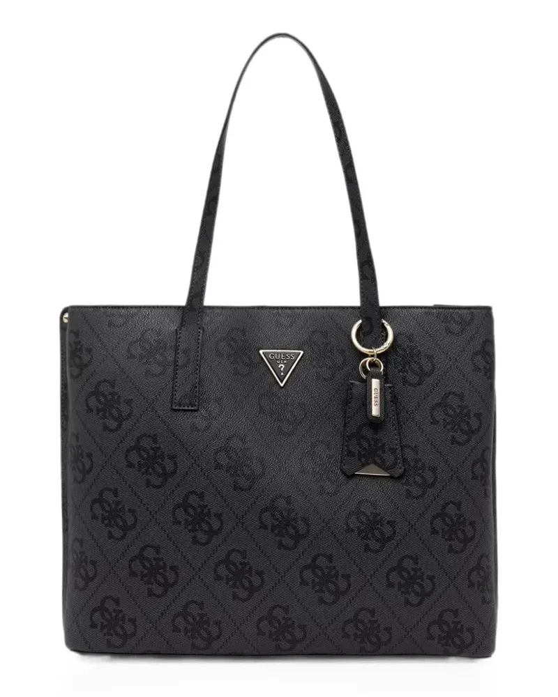 Guess Meridian logo-print monogram tote bag - Schwarz Schwarz