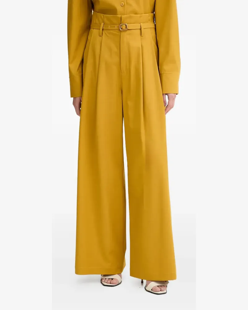 Isabelle Blanche Plissierte Palazzohose - Gelb Gelb