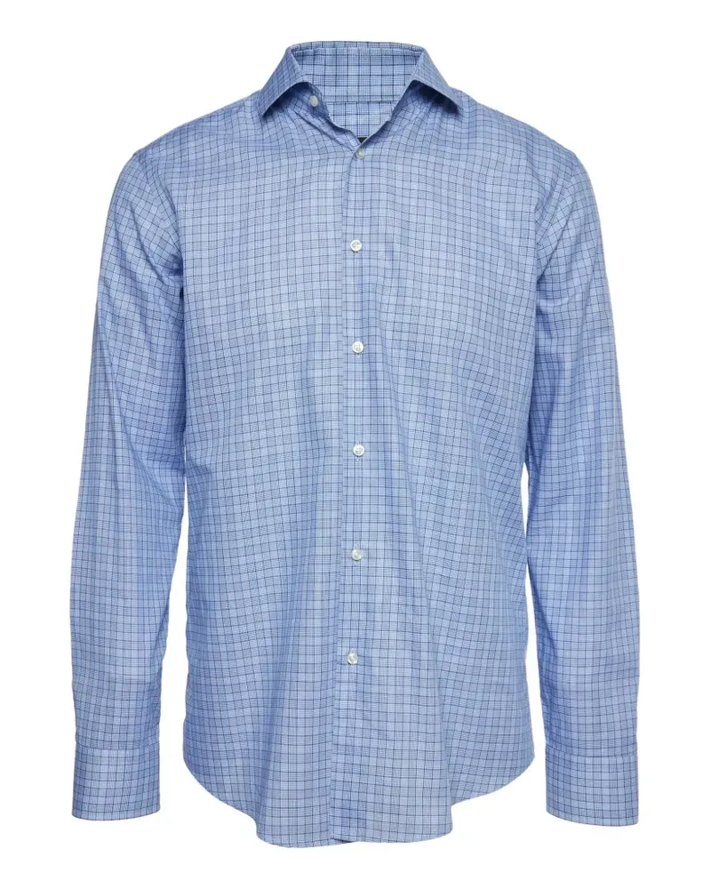 HUGO BOSS Gordon check-print shirt - Blau Blau
