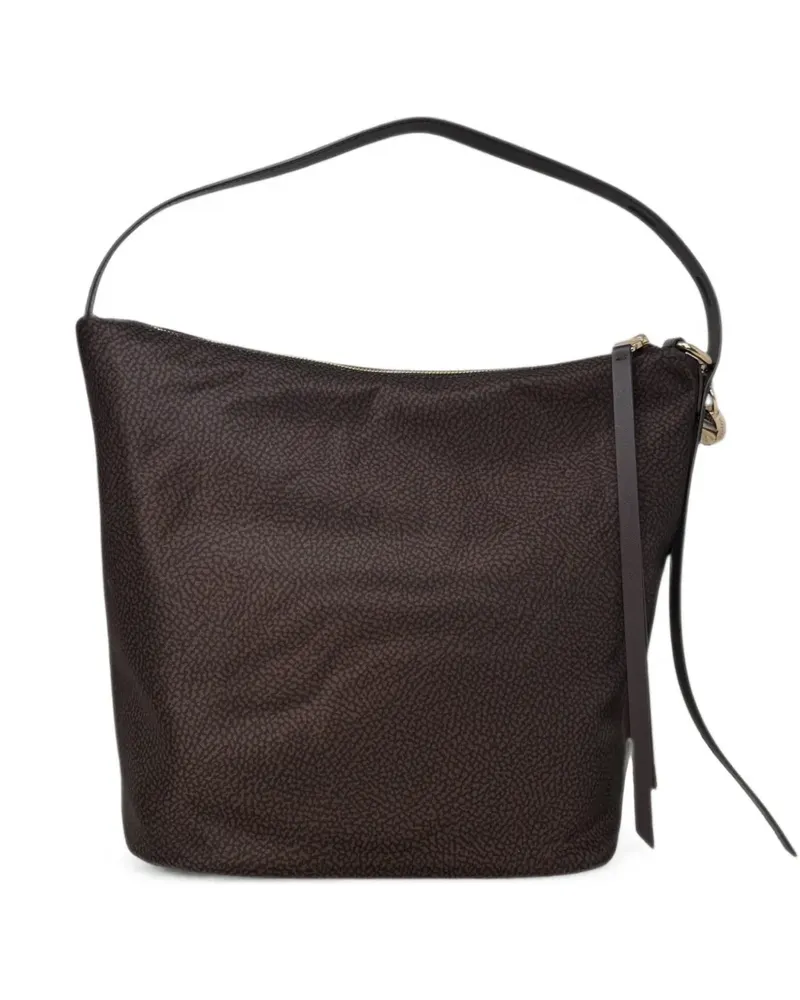 Borbonese medium Prive OP-print shoulder bag - Braun Braun