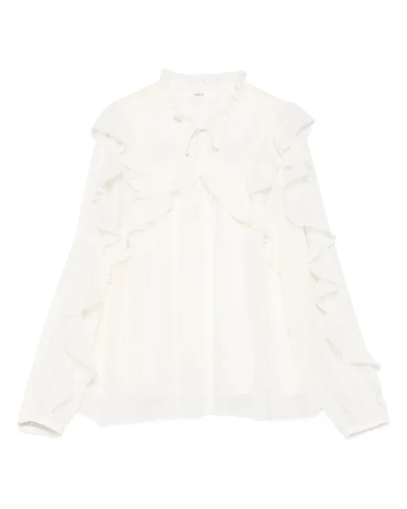 ba&sh Bluse mit Rüschen - Weiß Weiß