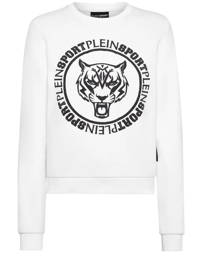 Philipp Plein Sweatshirt mit Tiger-Print Weiß