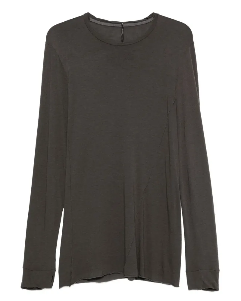 Masnada T-Shirt mit Ziernaht - Grau Grau