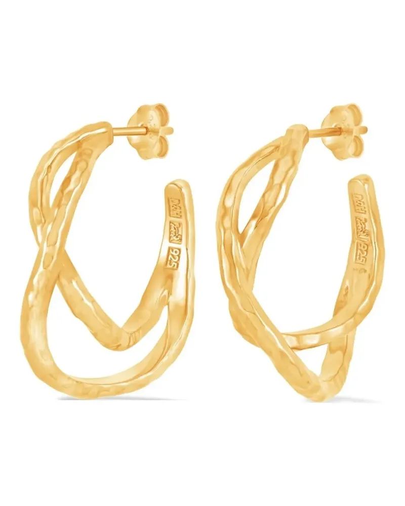 Dower & Hall Infinity Creolen mit verdrehtem Design - Gold Gold