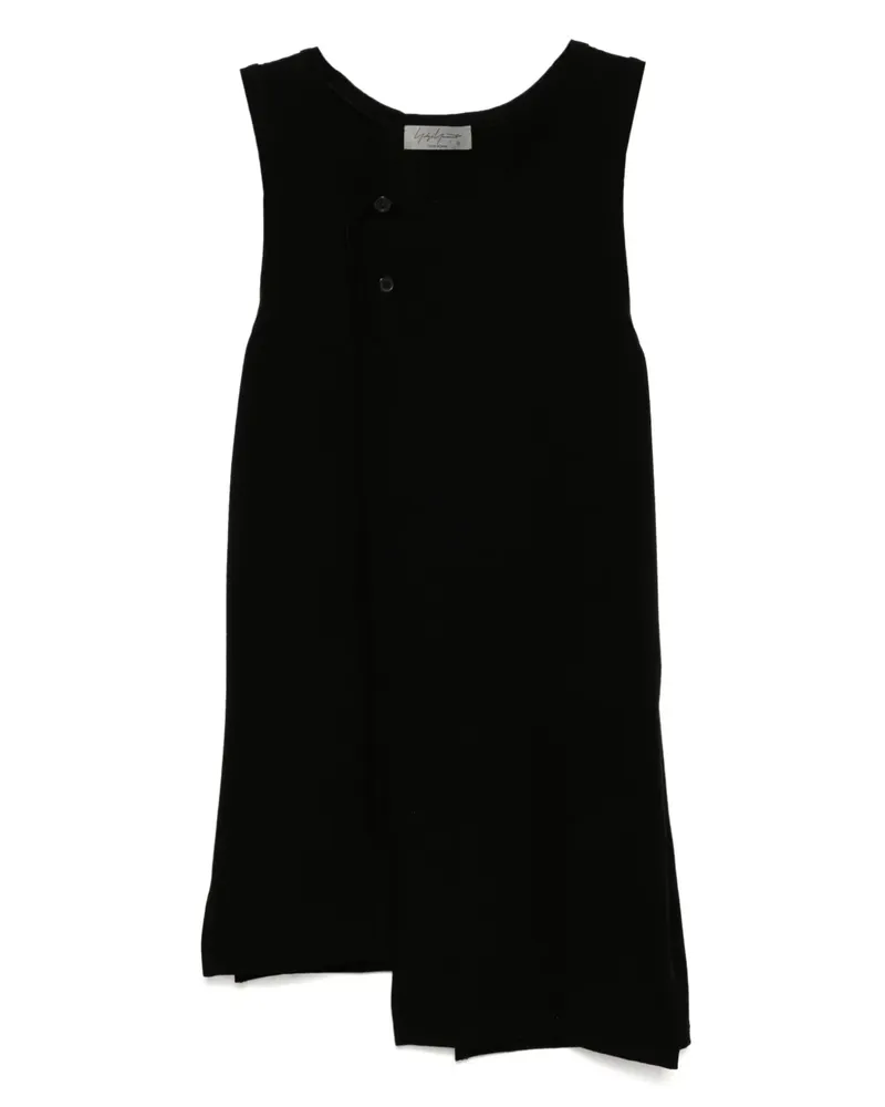 Yohji Yamamoto Ärmelloses American Top - Schwarz Schwarz