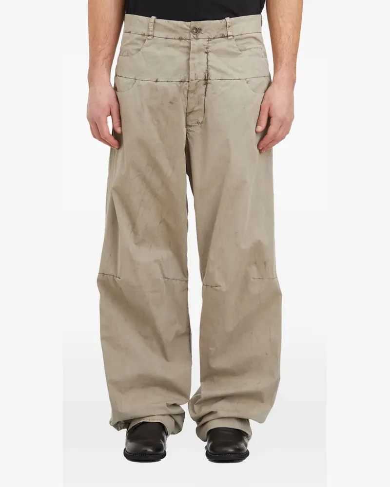 Masnada wide cotton trousers - Nude Nude