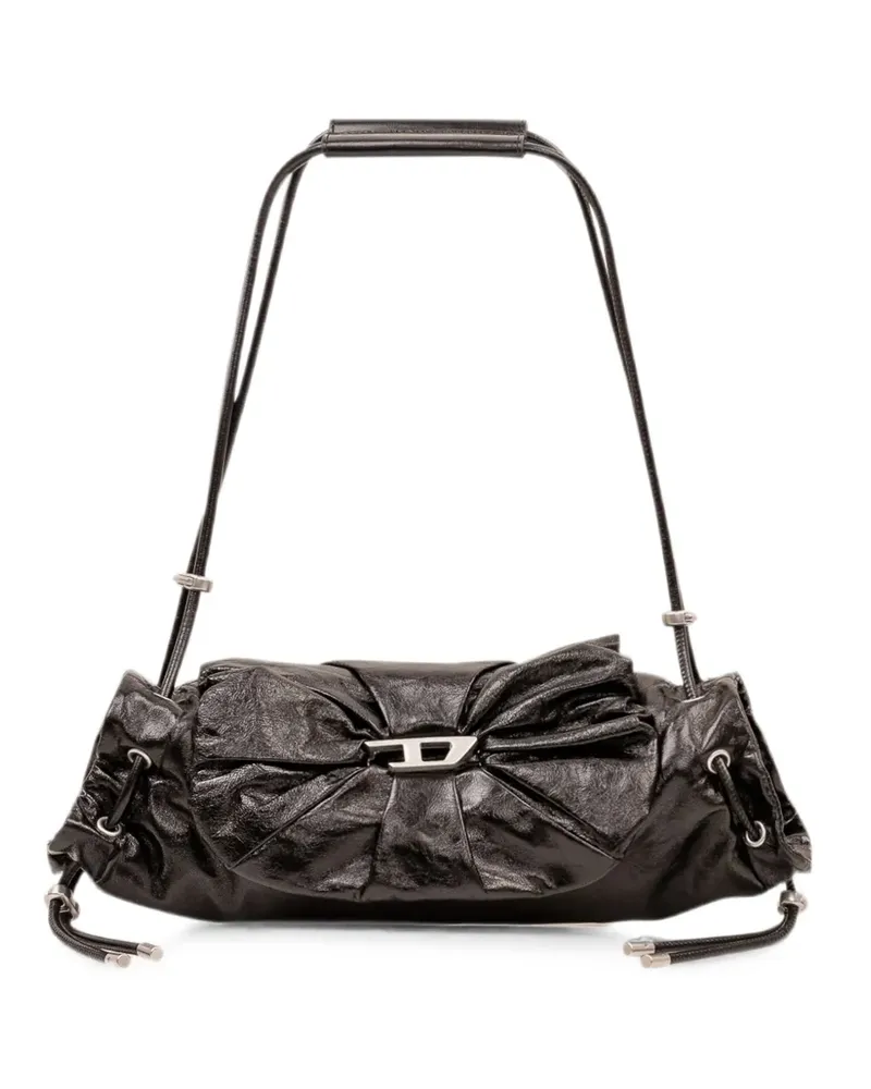 Diesel Kleine Scrunch-D Schultertasche - Schwarz Schwarz