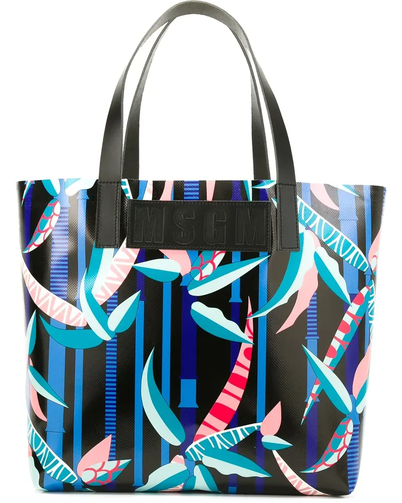 MSGM graphic print tote - Schwarz Schwarz
