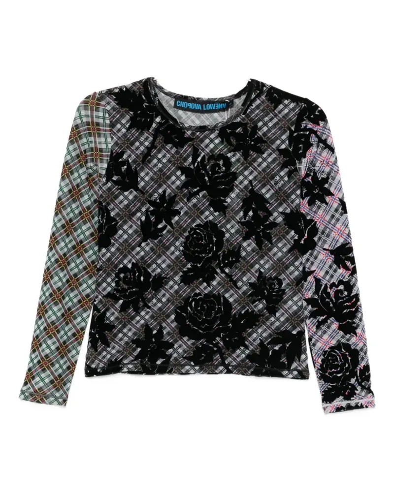 CHOPOVA LOWENA Picnic check top - Grau Grau