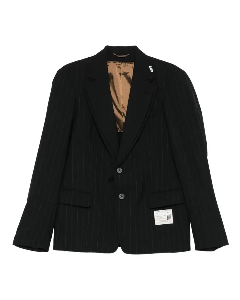 MIHARAYASUHIRO pinstripe two-button blazer - Schwarz Schwarz