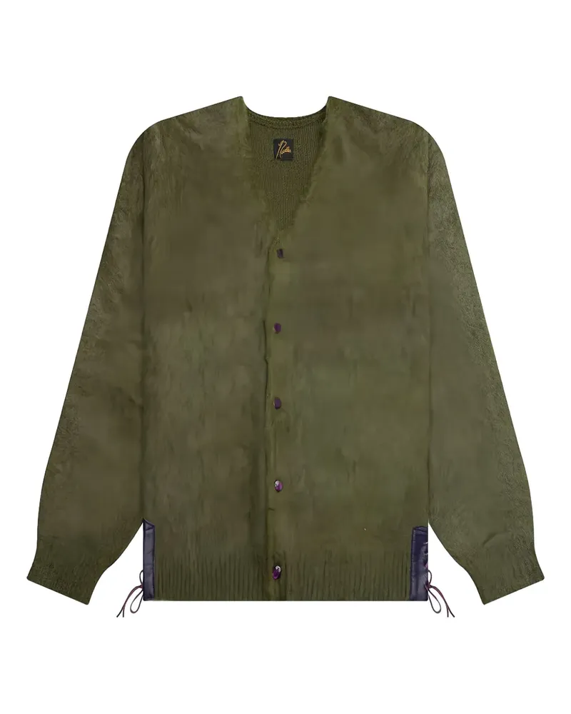 NEEDLES Cardigan mit Leder-Patch - Grün Grün