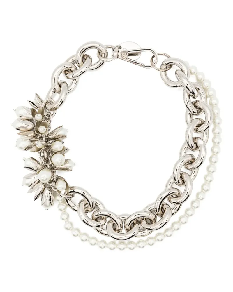 Simone Rocha Halskette mit Perlen - Silber Silber