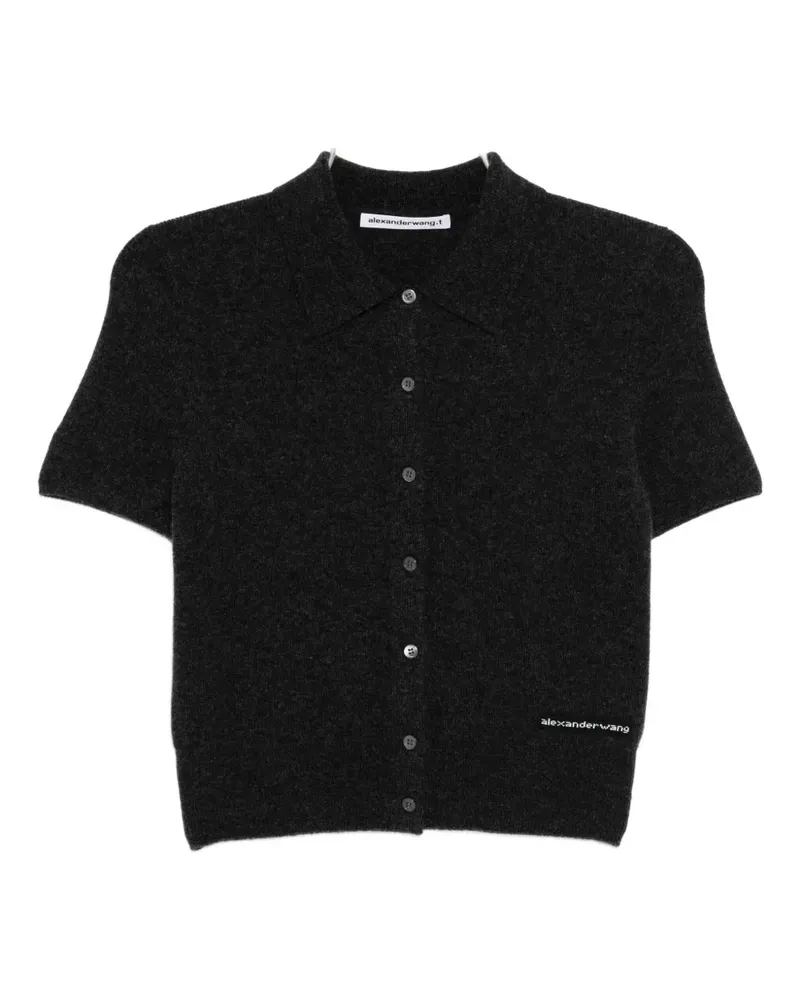 Alexander Wang logo-patched top - Grau Grau