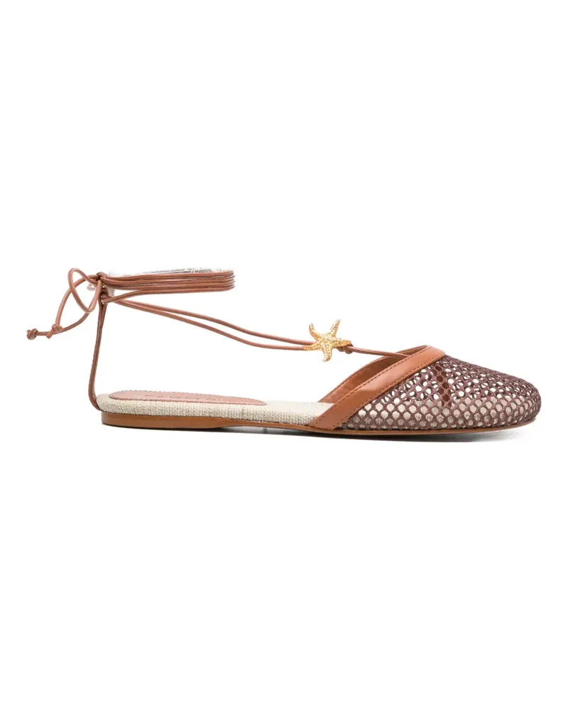 FARM Rio starfish lace-up sandals - Braun Braun