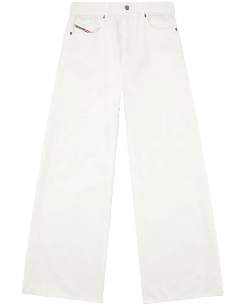 Diesel Tief sitzende Wide-Leg-Jeans - Weiß Weiß