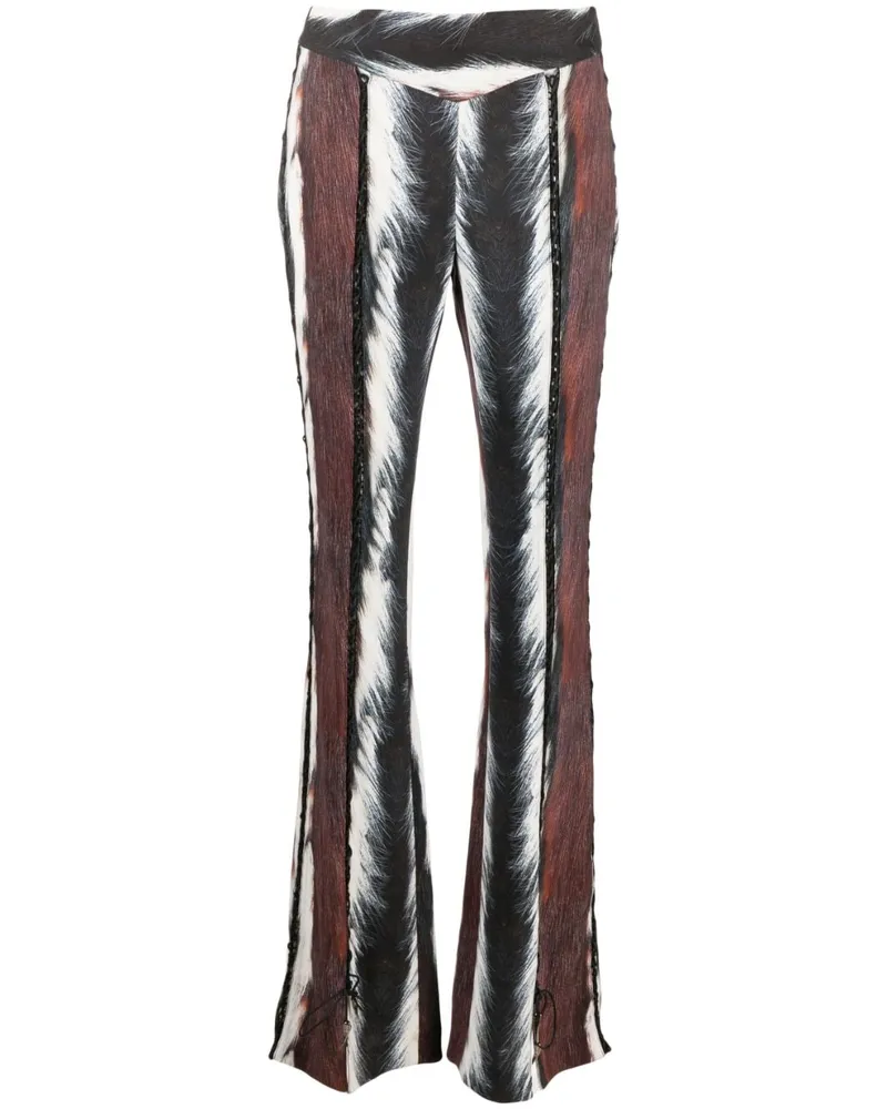 Roberto Cavalli Hose mit Animal-Print - Schwarz Schwarz