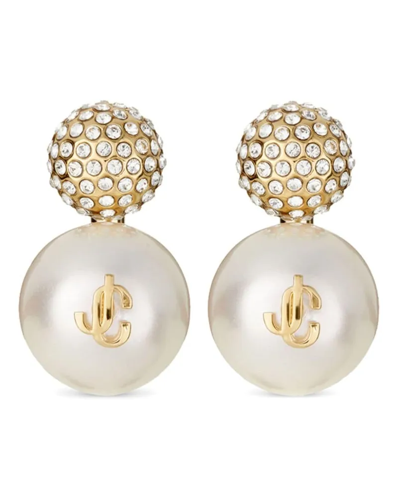 Jimmy Choo Auri Ohrring mit Kristallen - Gold Gold