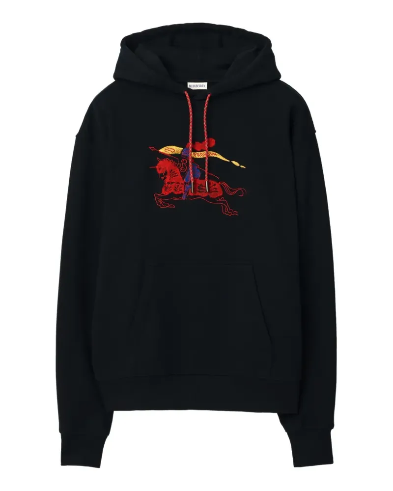 Burberry Equestrian Knight Design cotton hoodie - Schwarz Schwarz