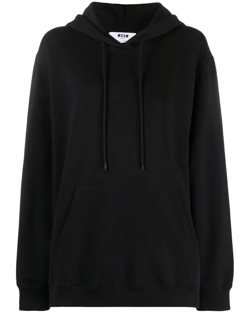 MSGM Hoodie mit Logo-Print - Schwarz Schwarz