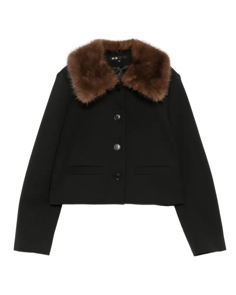 Maje Jacke mit Kragen - Schwarz Schwarz