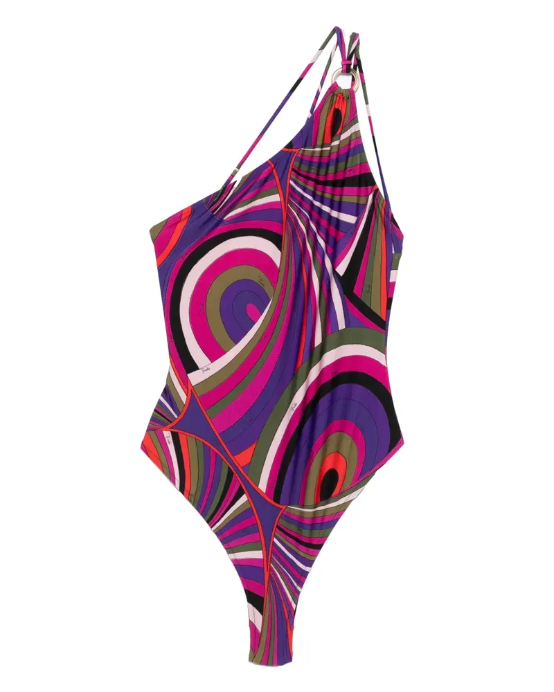 Emilio Pucci Asymmetrischer Badeanzug - Violett Violett