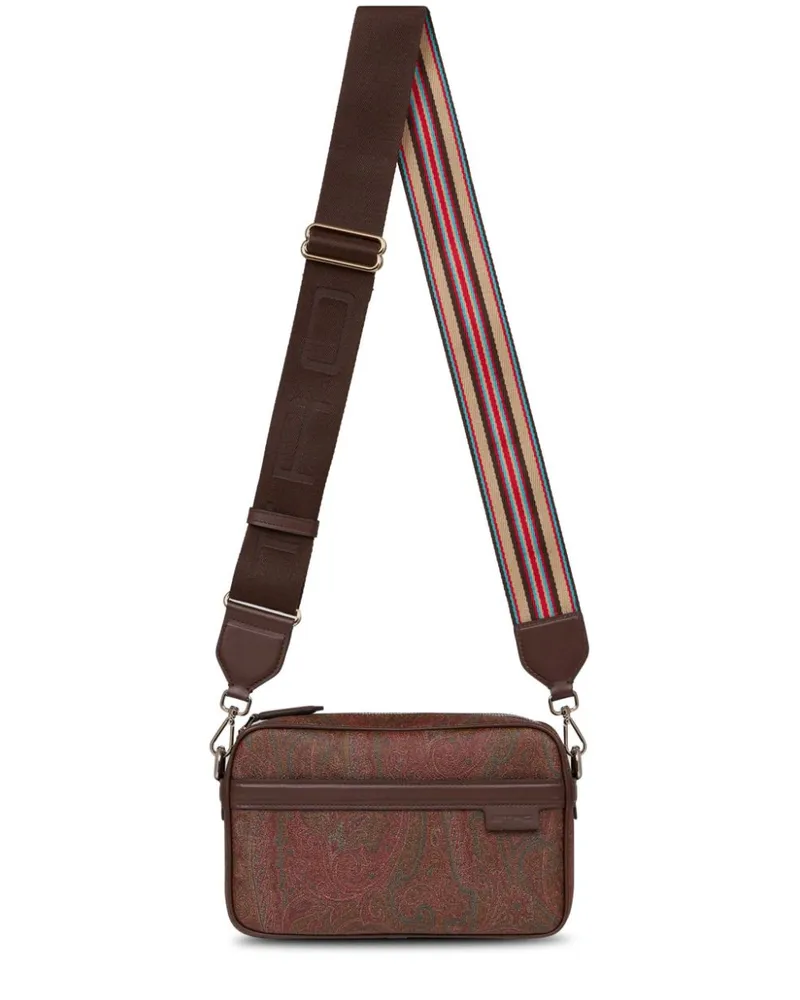 Etro Mini Kameratasche mit Paisley-Print - Braun Braun