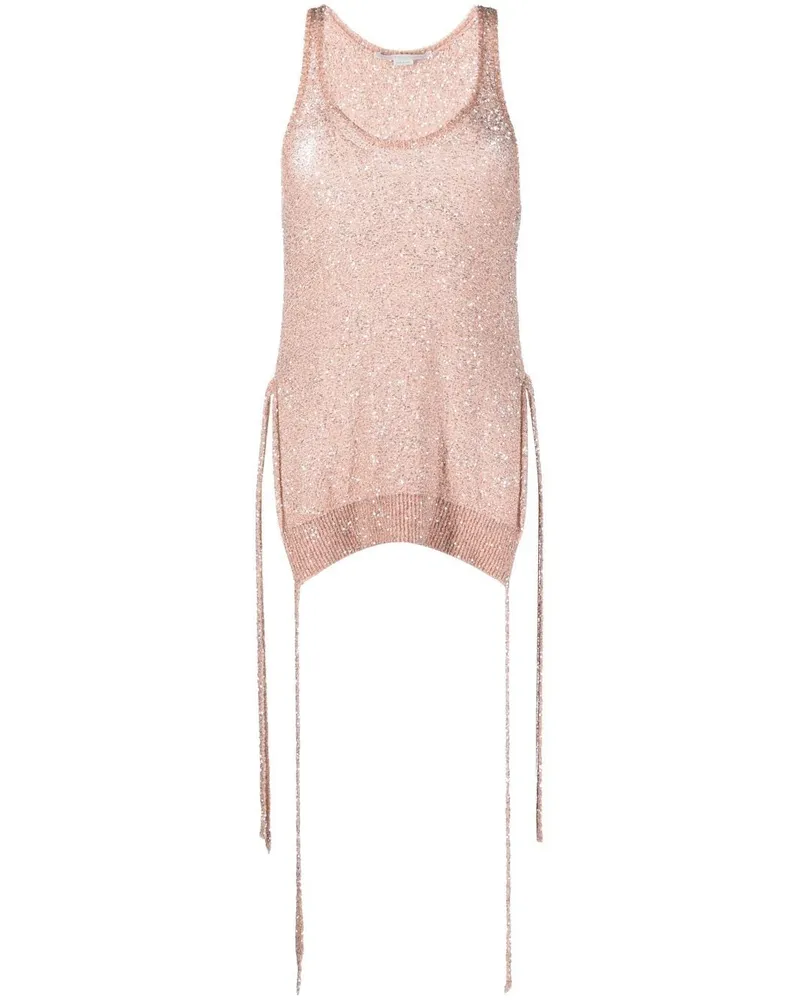 Stella McCartney Tanktop mit Pailletten Rosa