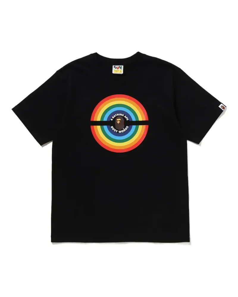 BAPE Busy Works logo-print T-shirt - Schwarz Schwarz