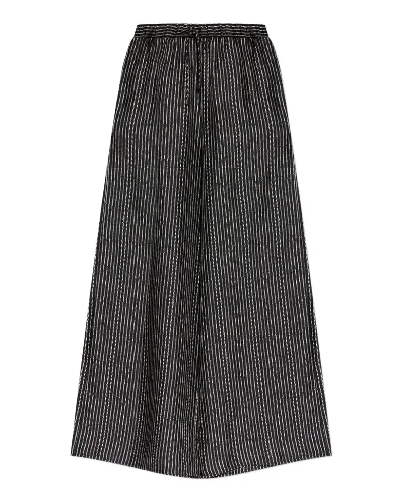 Max Mara Clarino striped drawstring trousers - Schwarz Schwarz