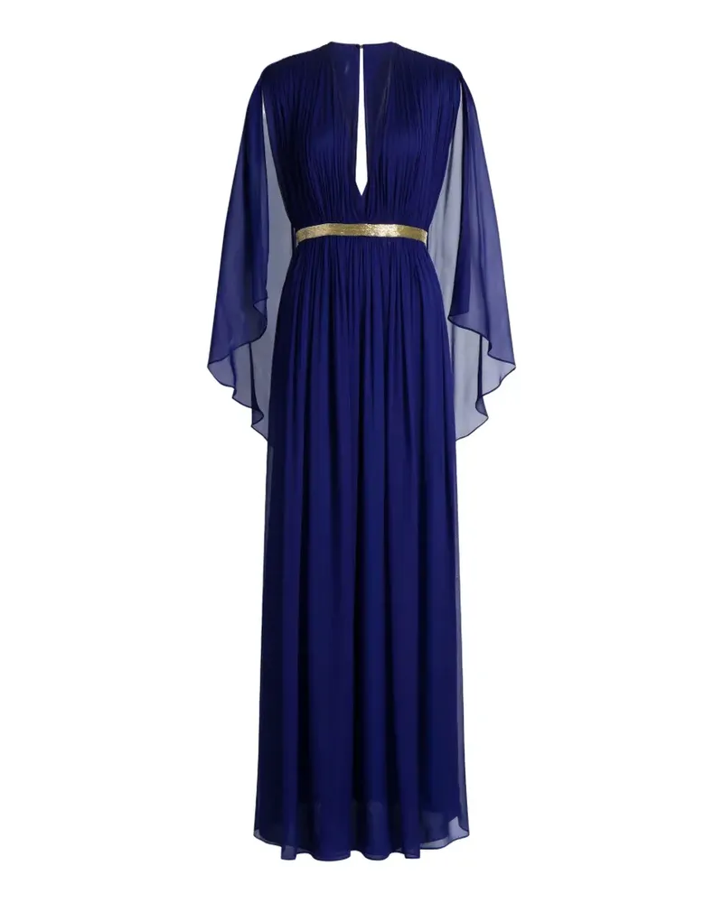 Alberta Ferretti Maxikleid mit Falten - Blau Blau