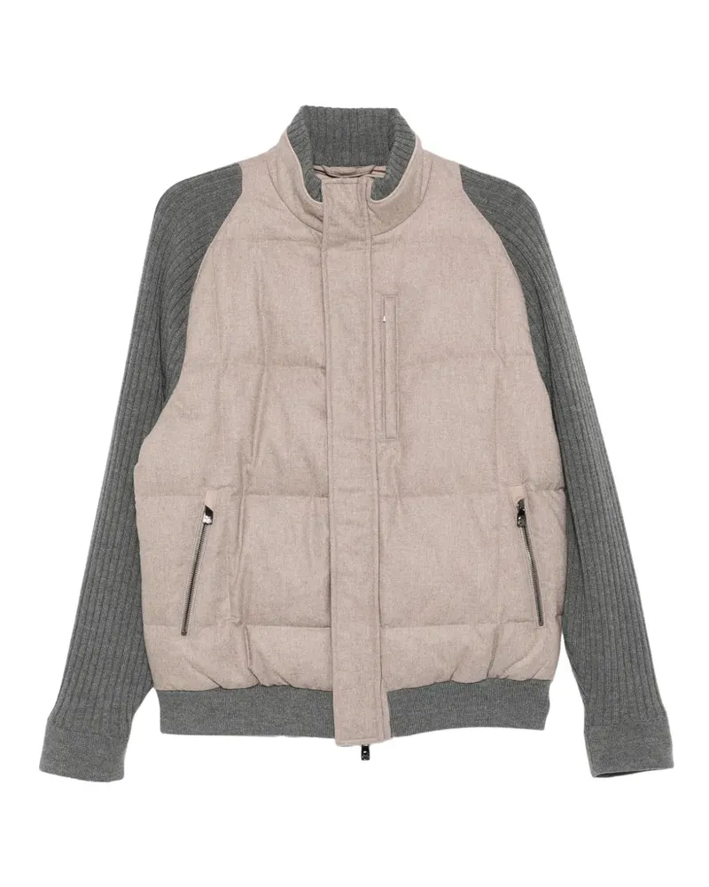 Corneliani knitted panel jacket - Nude Nude