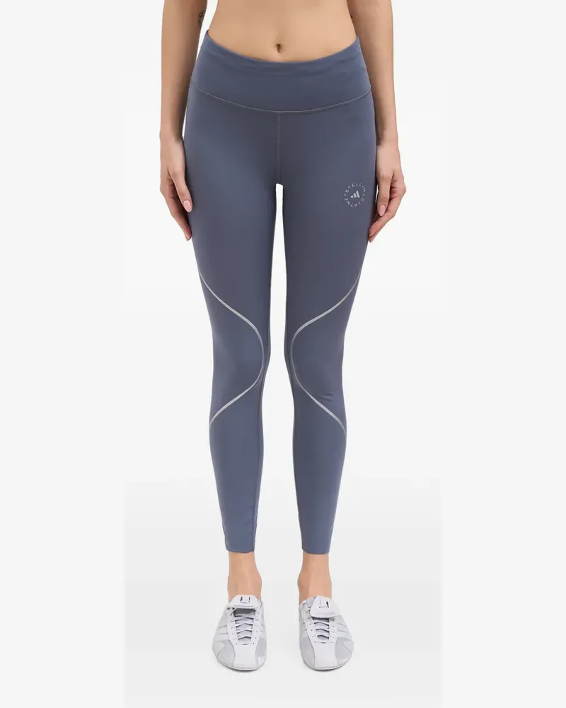 adidas Sport-Leggings mit Logo-Print - Blau Blau