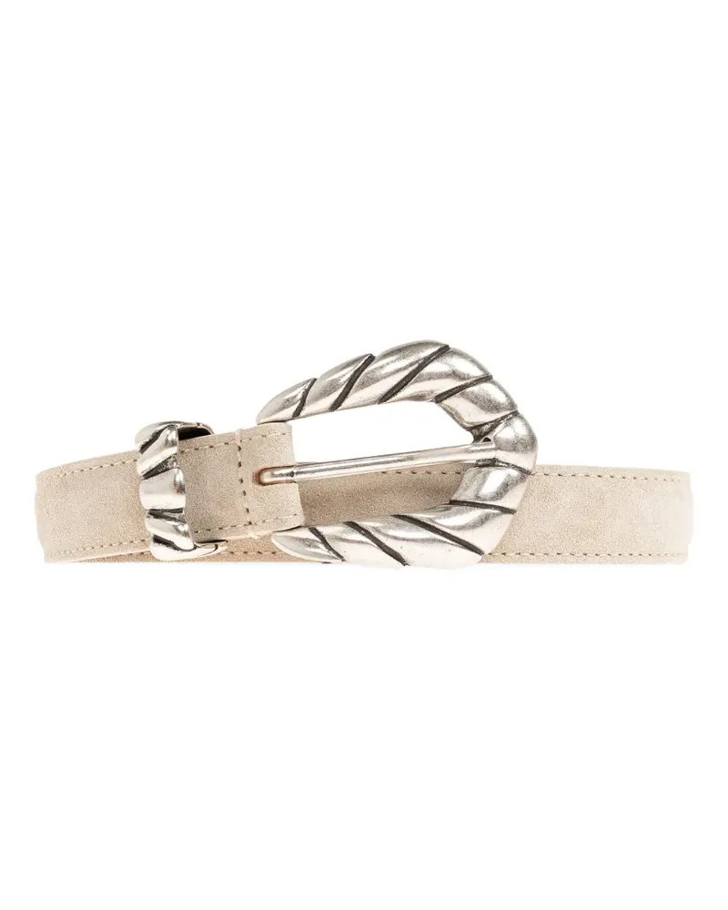 IRO textured-buckle belt - Nude Nude