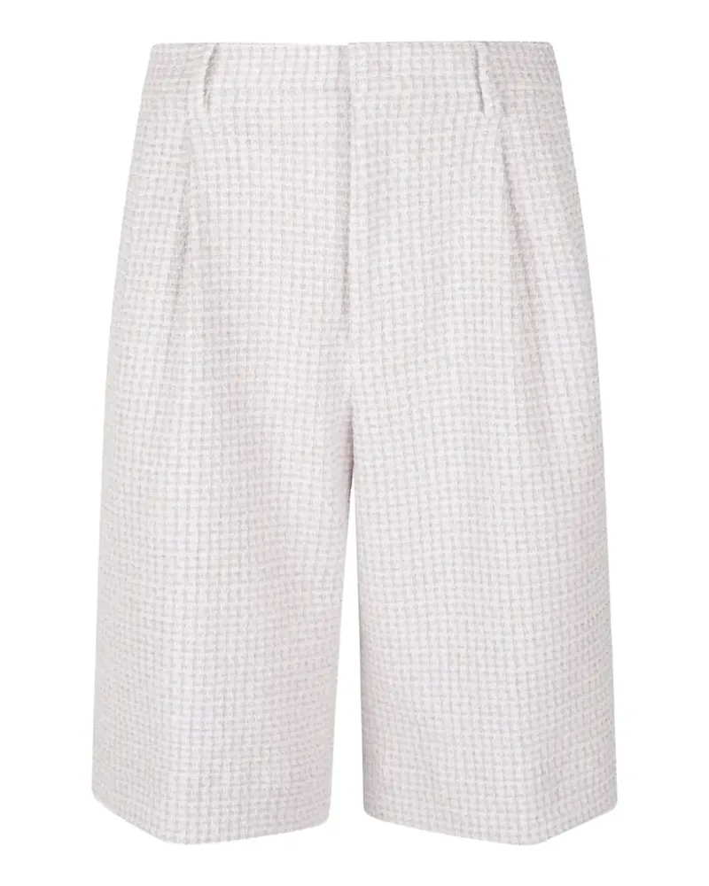 Tagliatore bouclé pleated shorts - Weiß Weiß