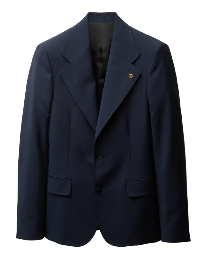 Versace Schmales Sakko aus Woll-Mohairgemisch - Blau Blau