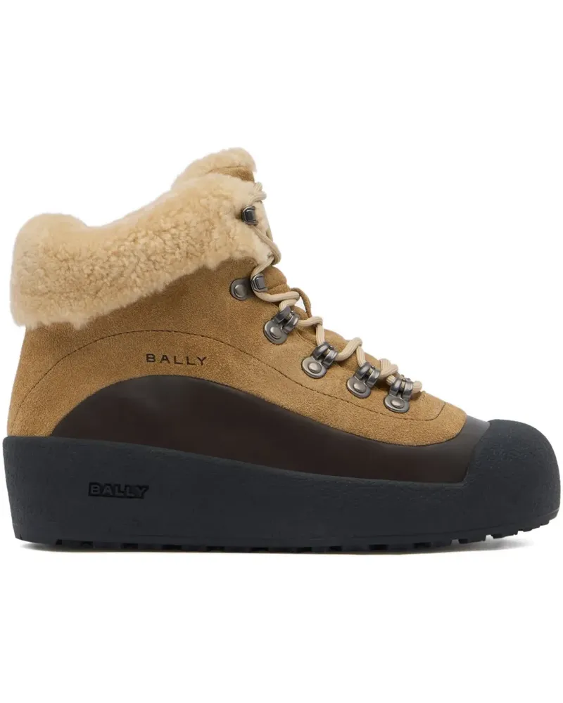 Bally Curling Stiefel aus Shearling - Braun Braun