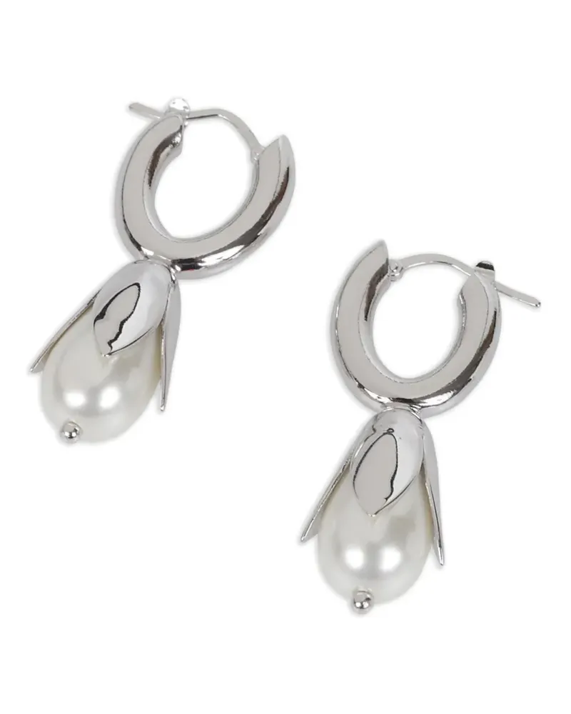 Simone Rocha Creolen mit Blumen - Silber Silber