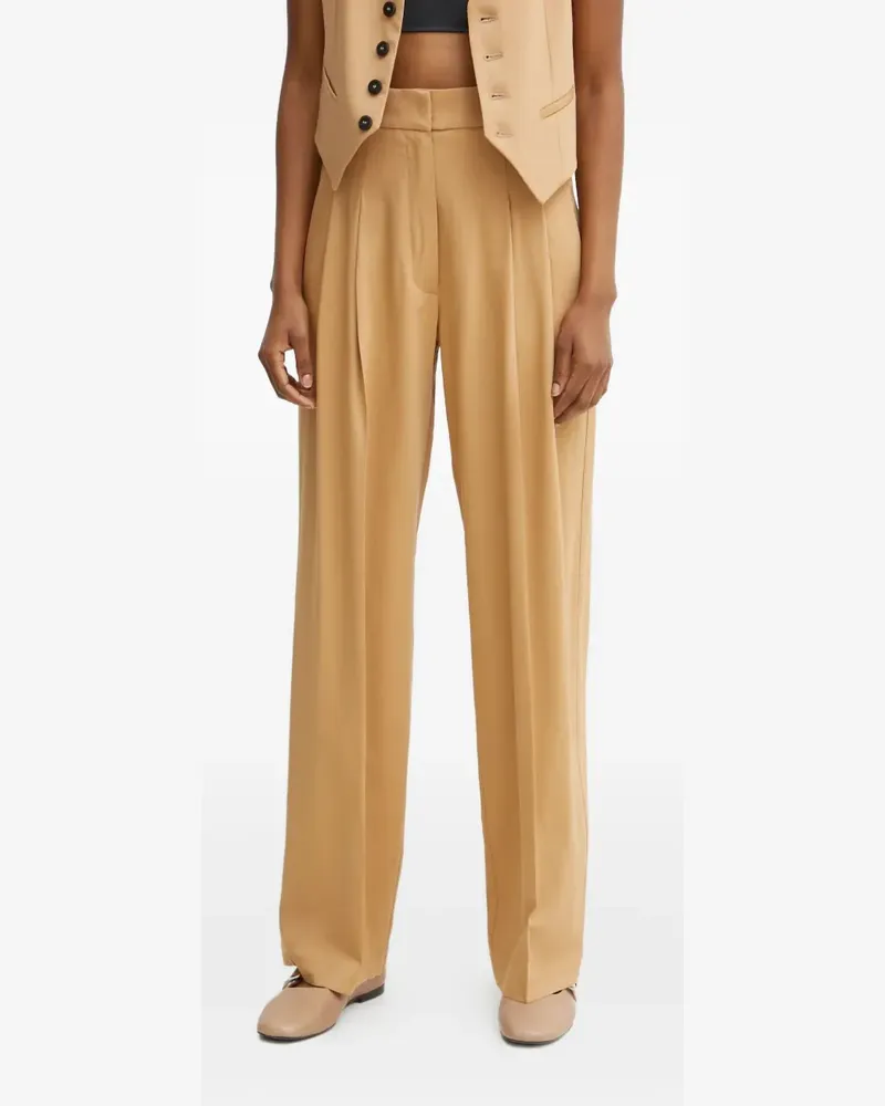 forte_forte Plissierte Hose - Nude Nude