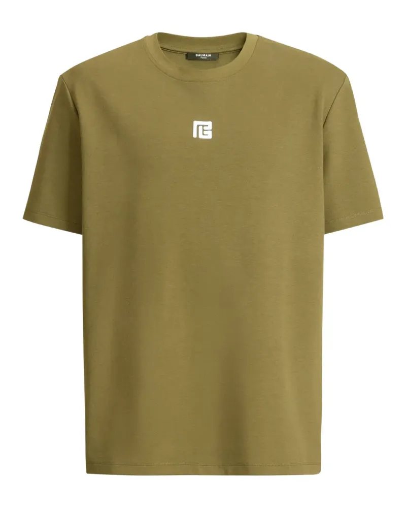 Balmain T-shirt with embroidered logo - Grün Grün