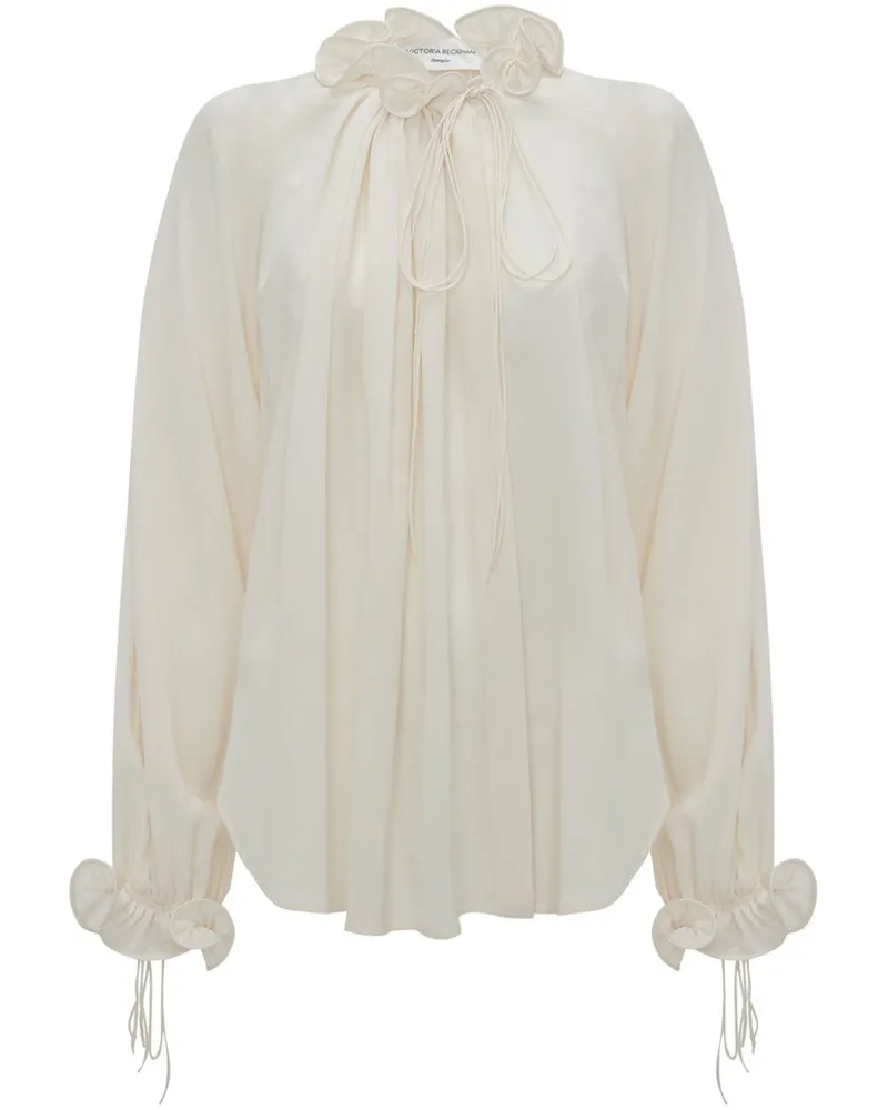 Victoria Beckham Bluse mit Rüschen - Weiß Weiß